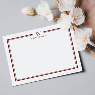 RED Formal Classic Family Monogram Double Frame Card