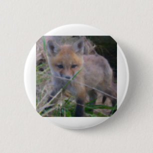 RED FOX 6 CM ROUND BADGE