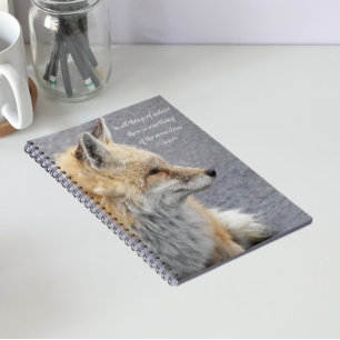 Red Fox Aristotle Philosophical Quote Notebook