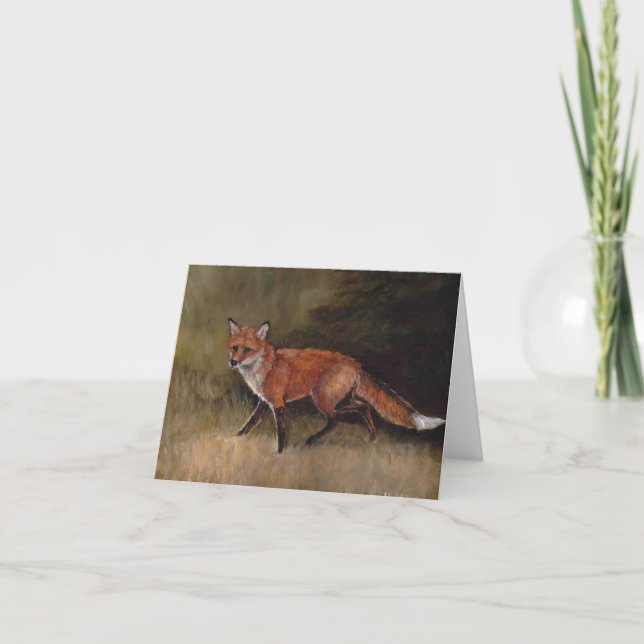 Red Fox Art Note Card (Front)