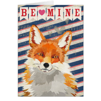Red Fox Be Mine Card