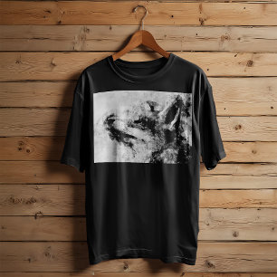 Red Fox Black and White Watercolor 01 T-Shirt