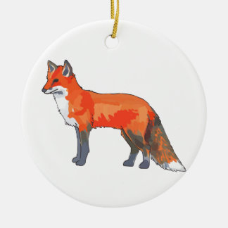 Red Fox Ceramic Tree Decoration