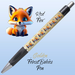 Red Fox Cute Unique Whimsical Forest Animal Gold🦊