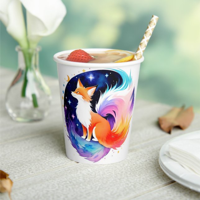 Red Fox Dreams Birthday Paper Cups (Insitu)