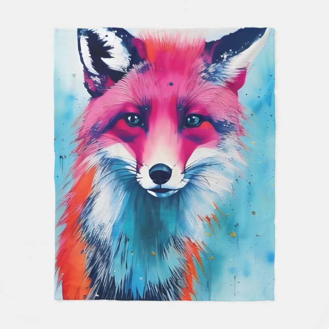 Red Fox Fleece Blanket (Front)