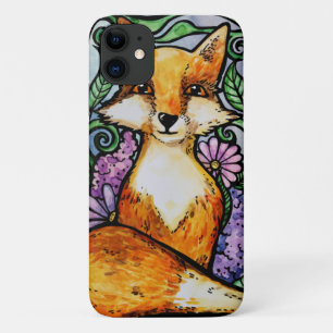 Red Fox Floral Nature Art Case-Mate iPhone Case