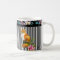 Red Fox Floral & Stripe Design Coffee Cup Mug