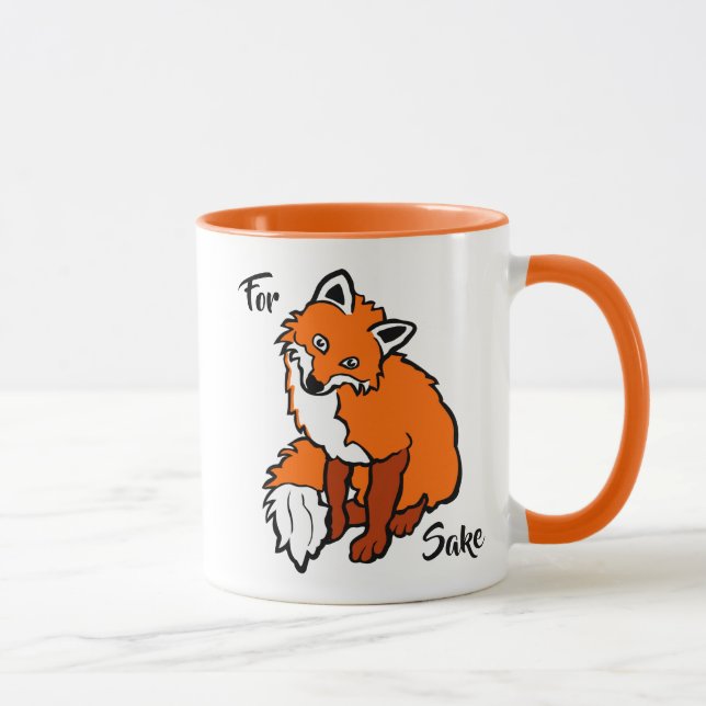 Red Fox, for sake funny customisable Mug (Right)