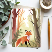 Red Fox | Forest Animal Watercolor