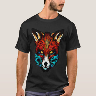 Red fox forest animal wild predator artwork T-Shirt
