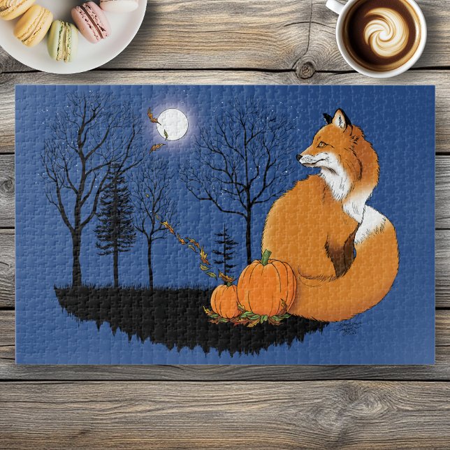 Red Fox Forest Pumpkins Jigsaw Puzzle (Creator Uploaded)