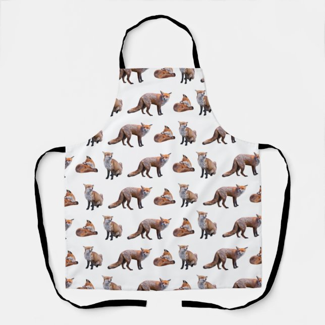 Red Fox Frenzy All Over Print Apron (Front)