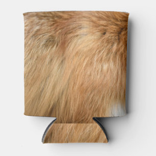 Red Fox Fur Pattern Tile Can Cooler