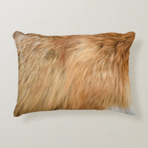 Red Fox Fur Pattern Tile Decorative Cushion