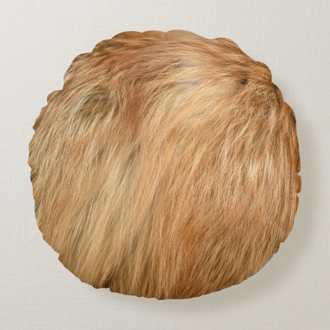Red Fox Fur Pattern Tile Round Cushion (Front)