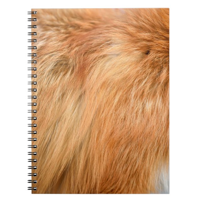 Red fox fur texture notebook (Front)
