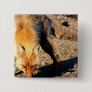 Red Fox Habitat Square Pin