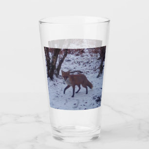 Red Fox in Snow Glass