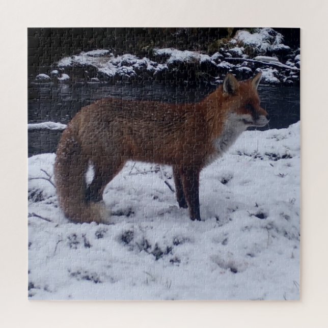 Red Fox in Snow Jigsaw Puzzle (Vertical)