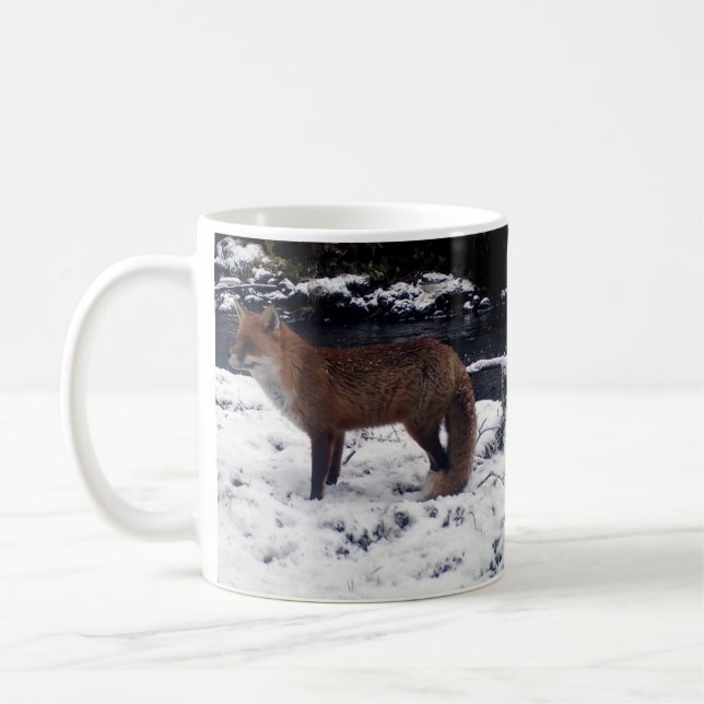 Red Fox in Snow Mug (Left)