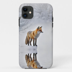 Red Fox in the Snow Cute and Beautiful Case-Mate iPhone Case