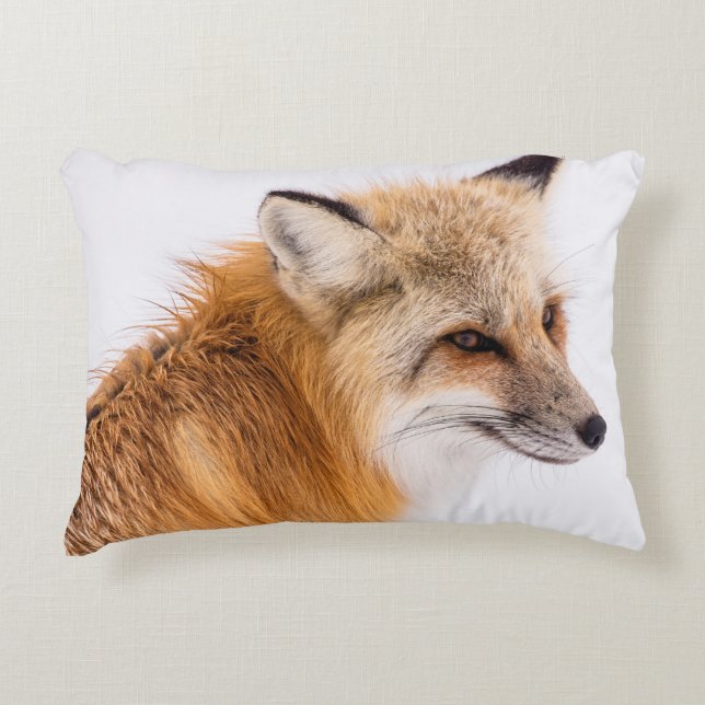Red Fox in the Snow Decorative Cushion (Front)