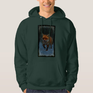 Red Fox in Winter Hoodie