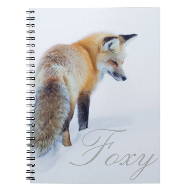 Red Fox in Winter Spiral Notebook (Front)