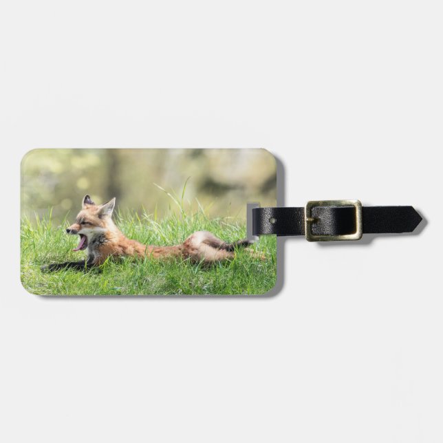 Red Fox Kit Luggage Tag (Front Horizontal)