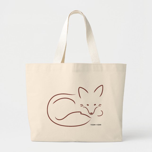 Red Fox Large Tote Bag (Front)