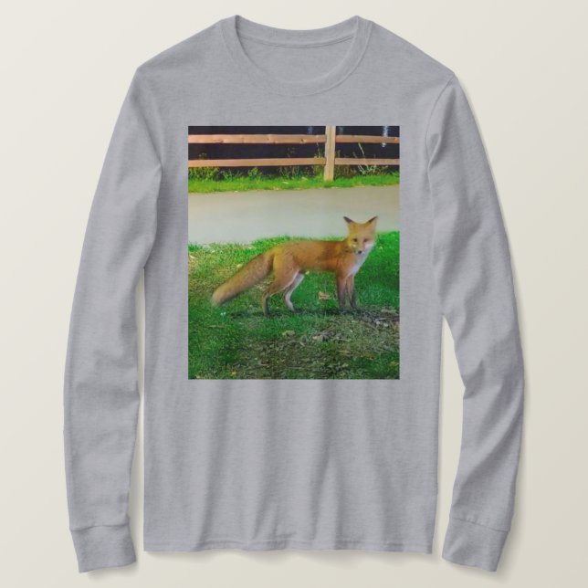 Red Fox Long-Sleeved T-Shirt (Design Front)