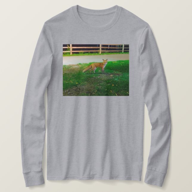 Red Fox Long-Sleeved T-Shirt (Design Front)