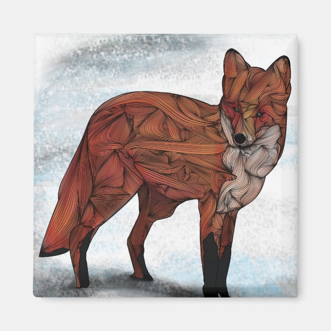 Red fox magnet (Front)