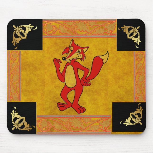 Red Fox Mouse Pad (Front)
