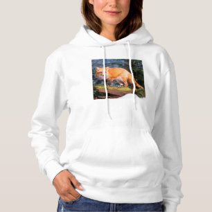 Red Fox on a log Hoodie