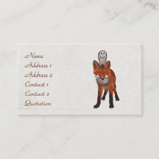 RED FOX & OWL Business Card