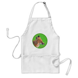 Red Fox Painting - Original Wildlife Art Standard Apron