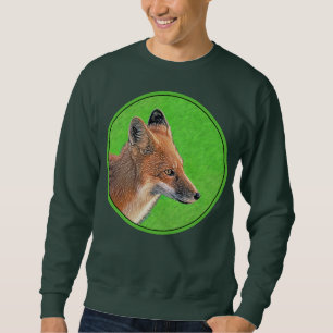 Red Fox Painting - Original Wildlife Art Sweatshirt