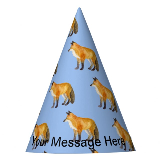 Red Fox Party Hat (Front)