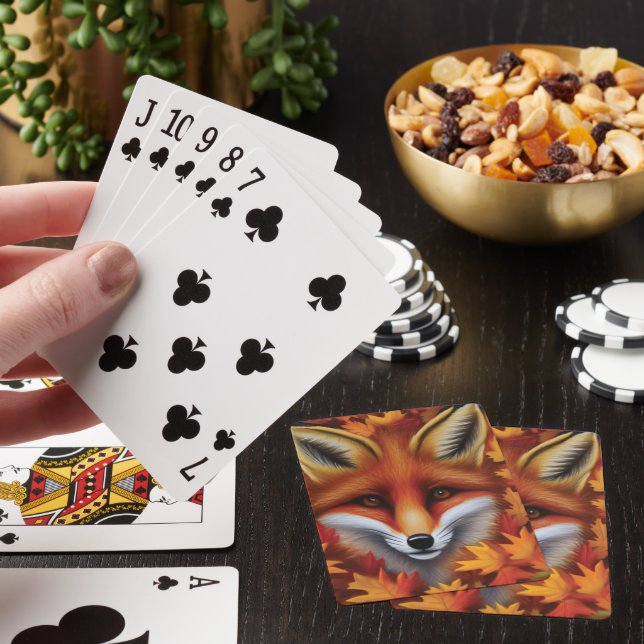 Red Fox Playing Cards (In Situ)