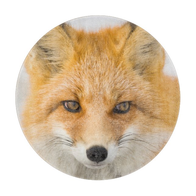 Red Fox Portrait Cutting Board (Front)