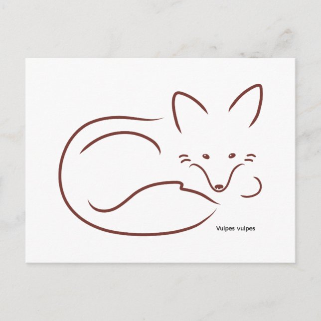 Red Fox Postcard (Front)