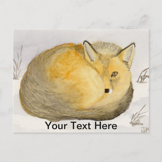 Red Fox Postcard (Front)