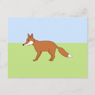 Red Fox. Postcard