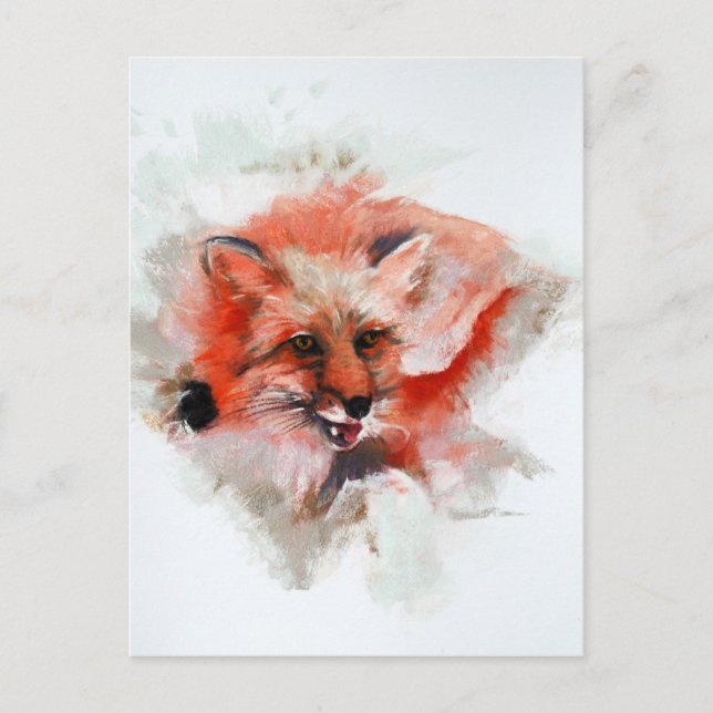 Red Fox Postcard (Front)