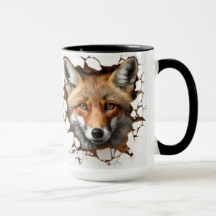 red fox profile mug