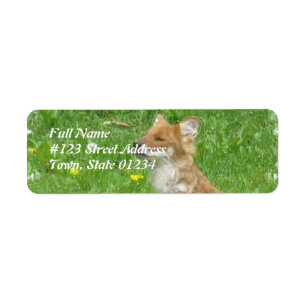 Red Fox Return Address Label