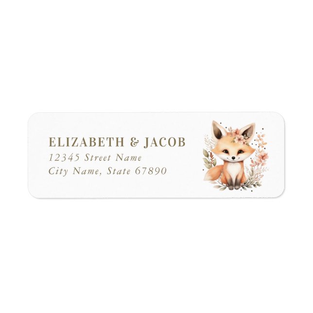 Red Fox Return Address Labels (Front)