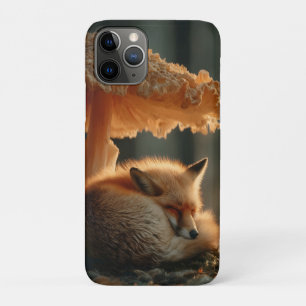 Red Fox Sleeping Under Giant Mushroom Case-Mate iPhone Case